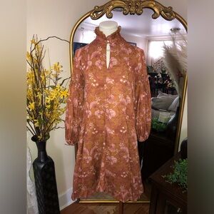 KLEID Agatha Rust Floral mini dress NWT